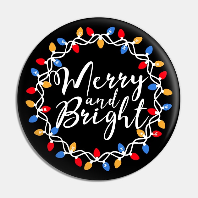 Christmas Merry and Bright Wreath Pin by MilotheCorgi