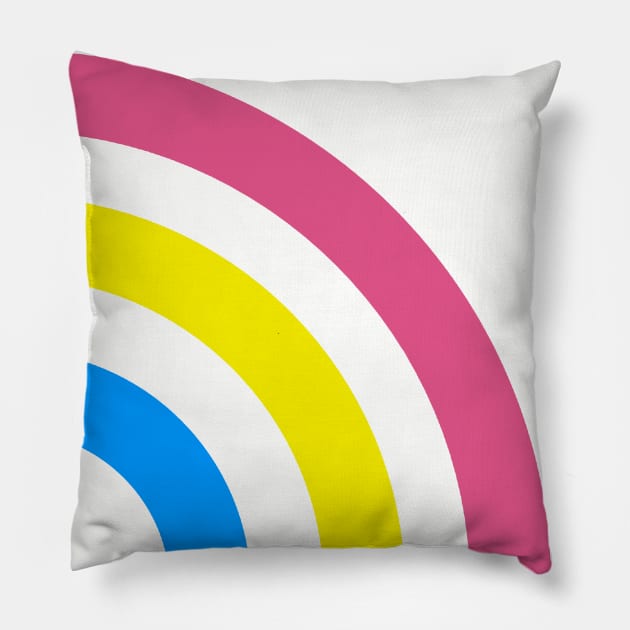 Pansexual rainbow Pillow by queerenough