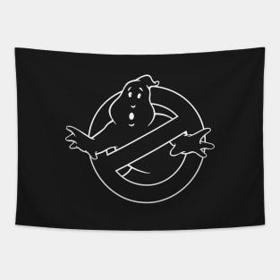 Ghostbusters Mono Outline Tapestry