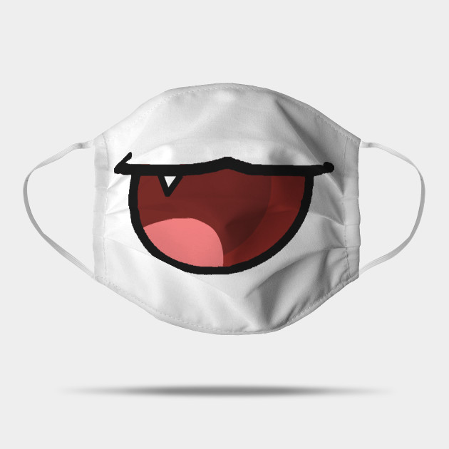 open mouth anime cute and funny face mask - Funny Face Mask - Mask | TeePublic