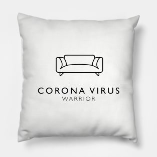 Corona Virus Warrior - Sofa Black Pillow