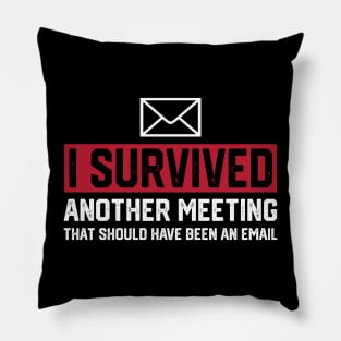 I Survived Another Meeting That Should've Been An Email Pillow