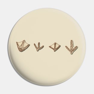 Farmyard Bird Tracks Pin