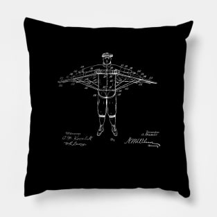 Parachute Vintage Patent Drawing Pillow