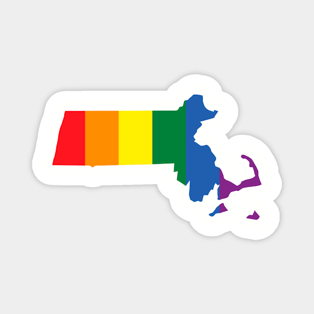 Massachusetts state LGBT Pride Magnet by FiftyStatesOfGay