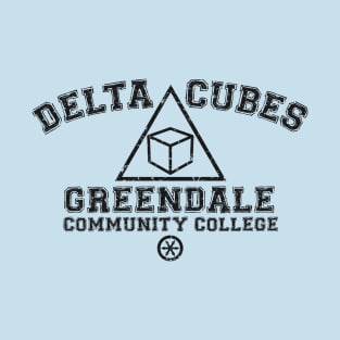 Greendale Delta Cubes Fraternity (dark print) T-Shirt