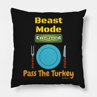 Beast Mode Thanksgiving Pillow