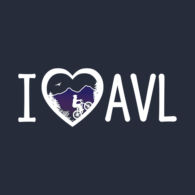 I Love AVL Biking - WO PurpleBG 04 by AVL Merch