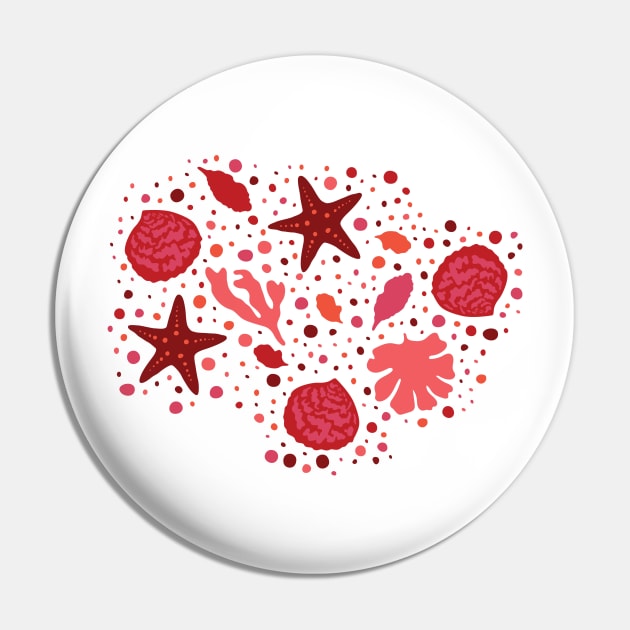 Ocean lover with Our Ocean-Inspired Red and pink Aesthetic, sea coral, sealife, red hues, orange, dark Pin by blomastudios