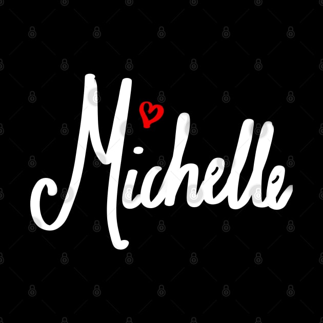 Michelle girls name woman’s first name in white cursive calligraphy personalised personalized customized name Gift for Michelle by Artonmytee