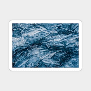 Blue Frozen Ice Shards in Winter I Magnet