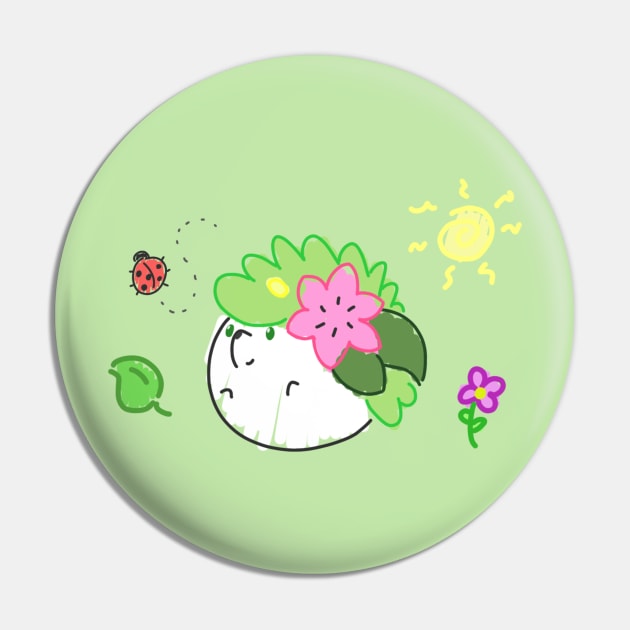 Chubby Hedgehog Pin by GummiFrogArt