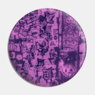 Pink Sticker Art NYC Pin