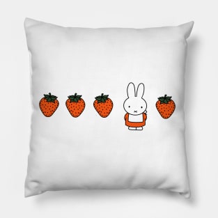 Miffy with strawberries Pillow