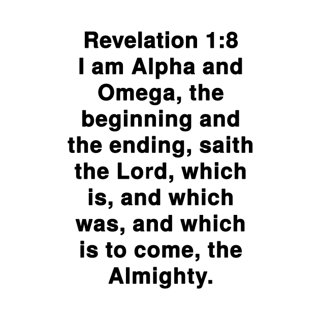 Revelation 1:8 King James Version Bible Verse Typography by Holy Bible Verses