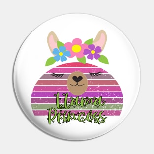 Vintage Llama Face Design - Llama Princess Pin