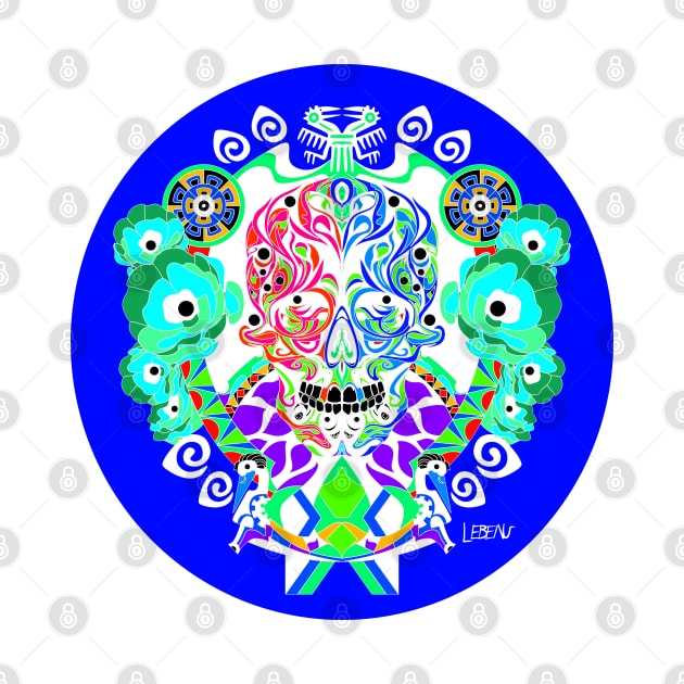 the skeleton monster in life of tree ecopop totonac pattern by jorge_lebeau