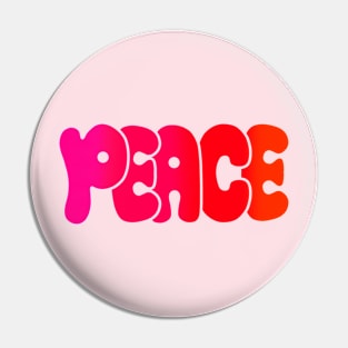 Peace pink red Pin