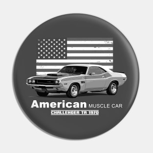 Challenger TA American Muscle Car 60s 70s Old is Gold Pin