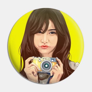 Camera Girl Pin