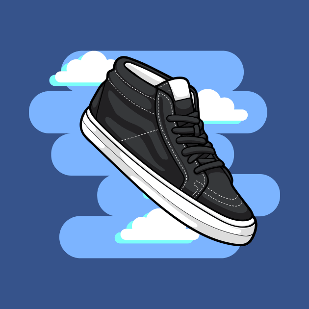 Mid Black Sneaker by milatees