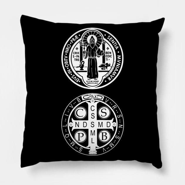 St Benedict Medal Pillow by kostjuk