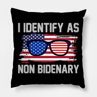 I Identify As Non Bidenary 4th Of July Pillow