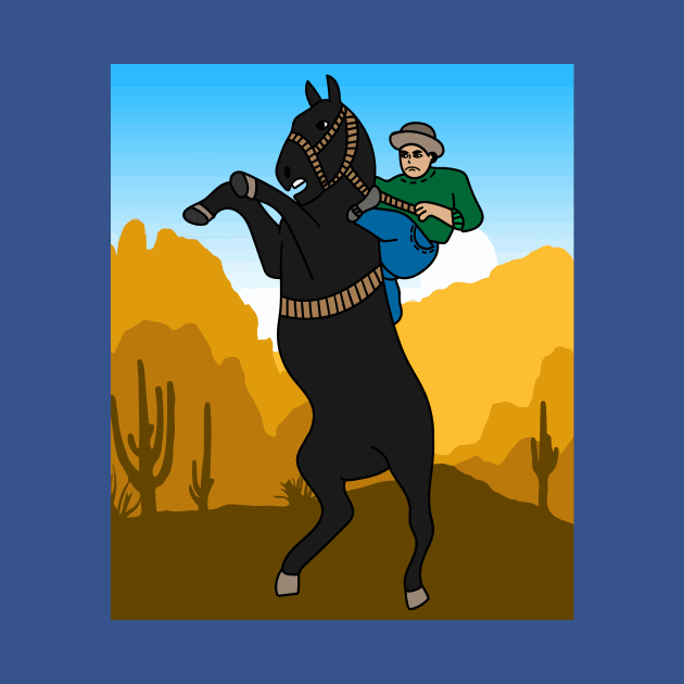 Rodeo Riding On A Horse by flofin