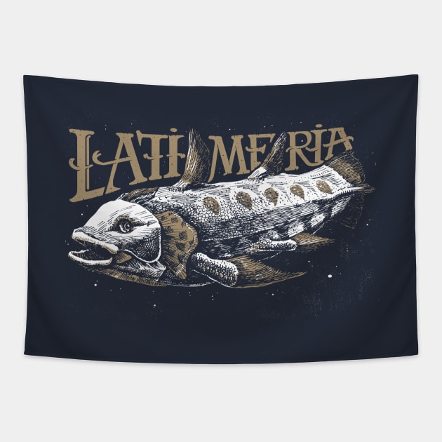 Latimeria Fish Tapestry by pakowacz