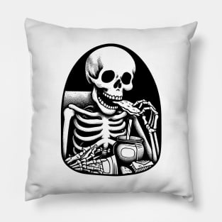 Skeleton Snacks Pillow