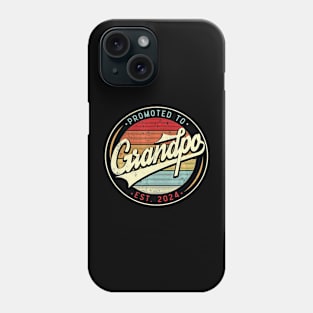 Promoted To Grandpa Est 2024 New Grandpa Father In Law Phone Case