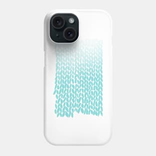 Hand Knit Ombre Teal Phone Case