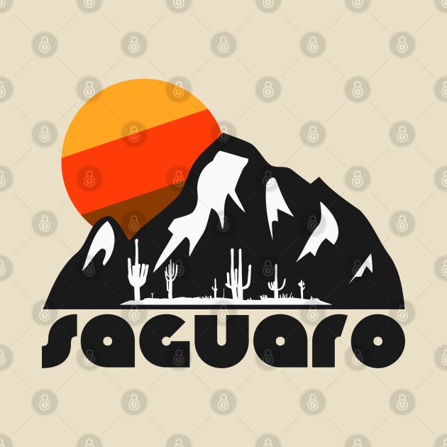 Retro Saguaro ))(( Tourist Souvenir National Park Design by darklordpug