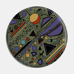 African Memphis Geometric life Pin