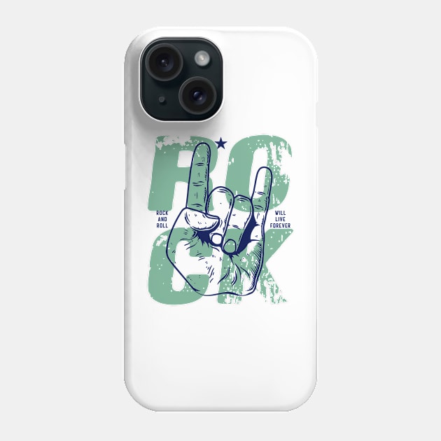 Rock Hand symbol for Rock and Roll fans Phone Case by DaveLeonardo