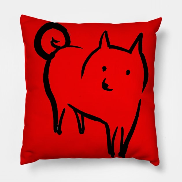 SHIBAINU Pillow by miacomart