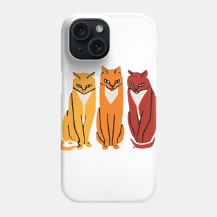 Three colorful cats Phone Case