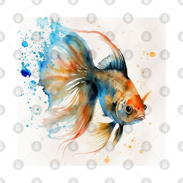 Painted Goldfish by BloodRubyz