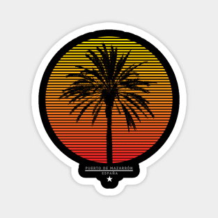 Sunset Palm Tree - Mazarron Magnet