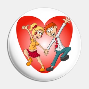 The valentine dance by a man and woman Pin