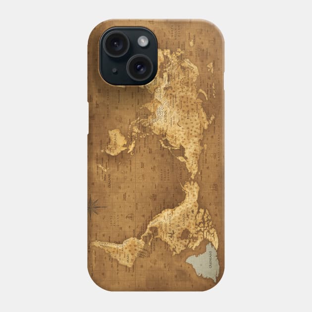 World Map - Upside Down Phone Case by vladstudio