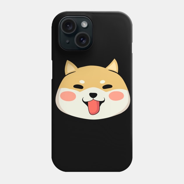 Shiba Inu Chubby Dog Face Japanese Puppy Phone Case by Kryptic