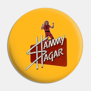 Sammy Hagar kneeling on Dollar Sign Logo Pin