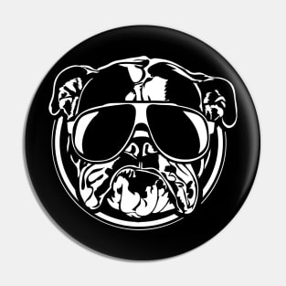 English Bulldog sunglasses cool dog British Bulldog Pin