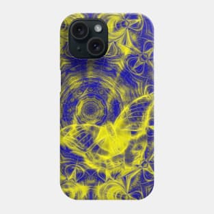 Electric butterfly and mandala Phone Case