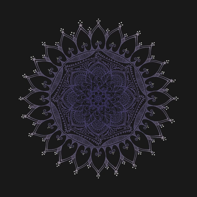 Purple and white Mandala by stickypixie