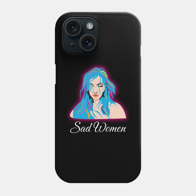 Sad Women Phone Case by Womens Art Store