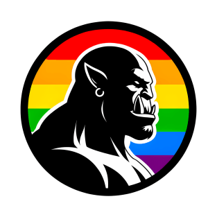 LGBTQ Pride Bara Orc Rainbow Logo T-Shirt