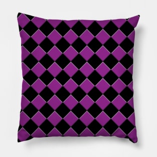 Purple Block Patterned Pillow