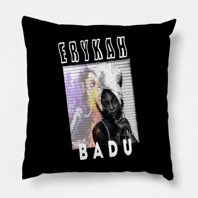 erykah badu Pillow by sungchengjie_art